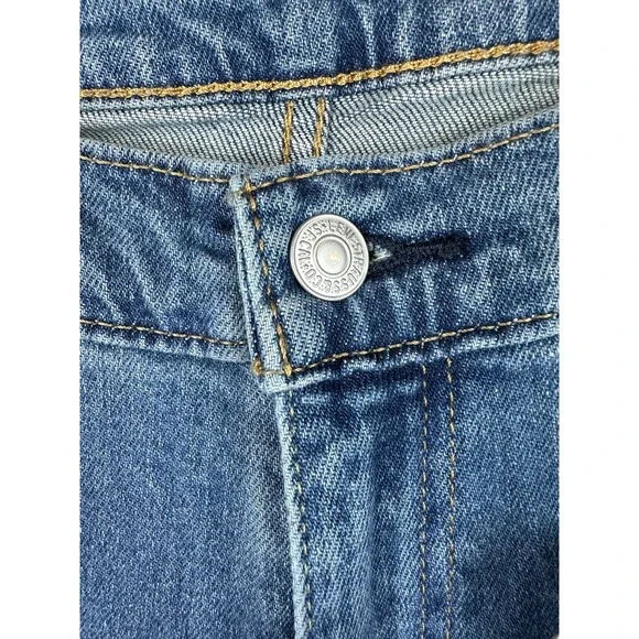 Levis 505 Jeans Men 36x32 Blue Straight Leg Regular Fit Denim Stretch New